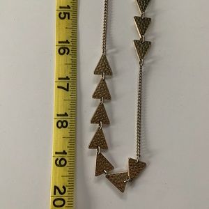 Hammered Triangle Gold Necklace
